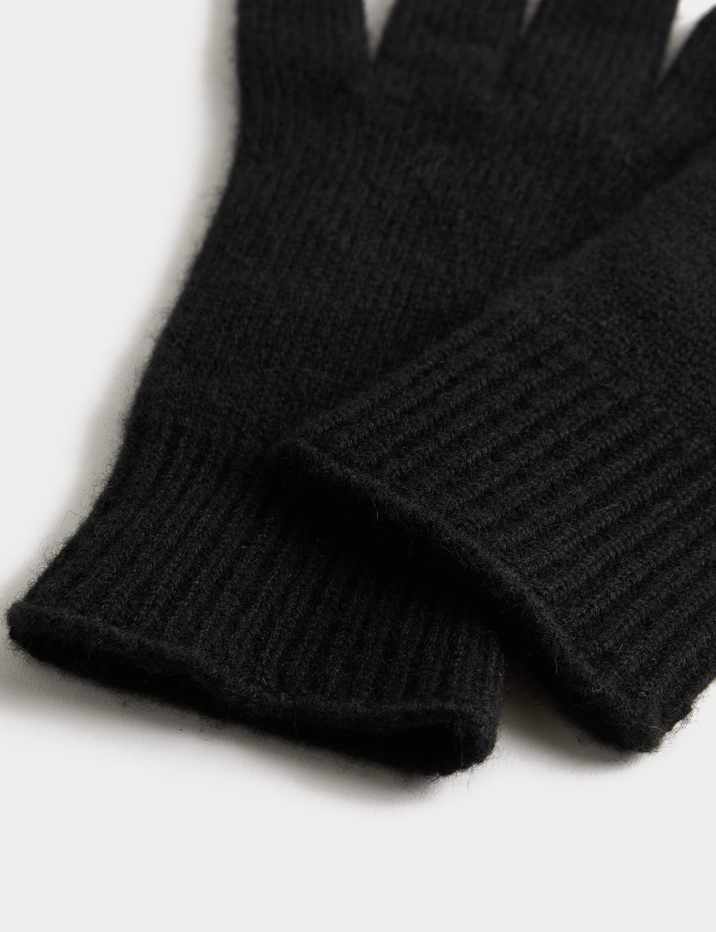 Black Knitted Gloves