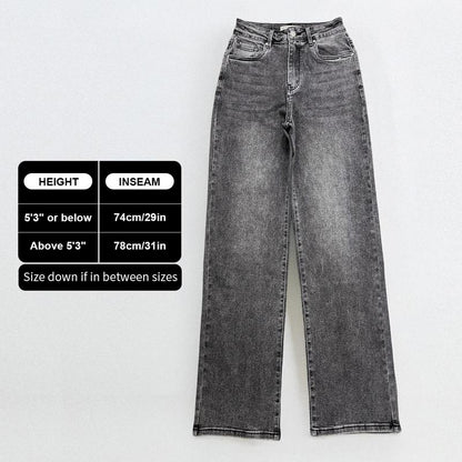 Ultra Stretchy High Waist Straight Leg Jeans