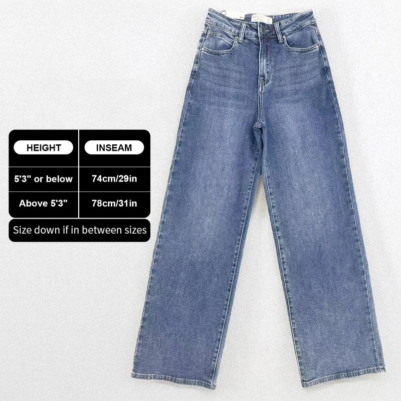 Ultra Stretchy High Waist Straight Leg Jeans