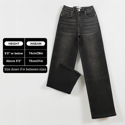 Ultra Stretchy High Waist Straight Leg Jeans
