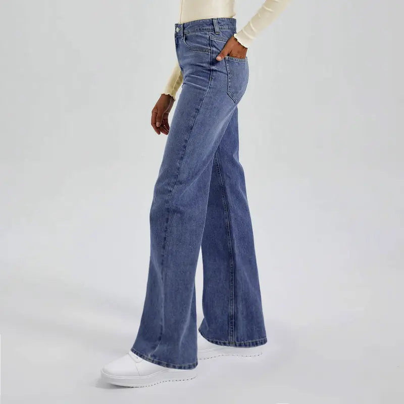 Ultra Stretchy High Waist Straight Leg Jeans