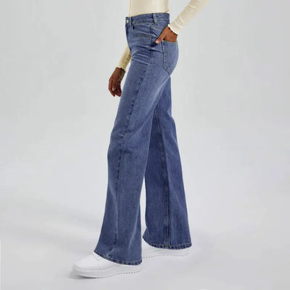 Ultra Stretchy High Waist Straight Leg Jeans