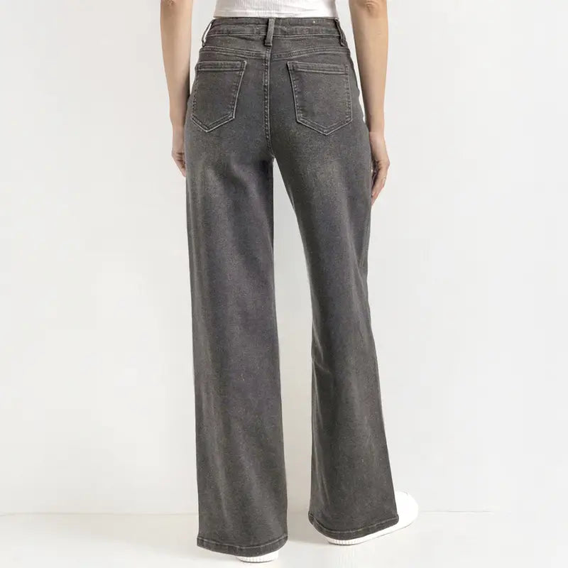 Ultra Stretchy High Waist Straight Leg Jeans