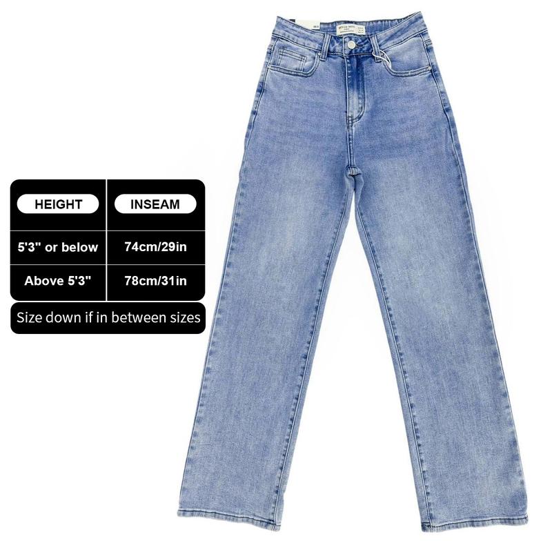 Ultra Stretchy High Waist Straight Leg Jeans