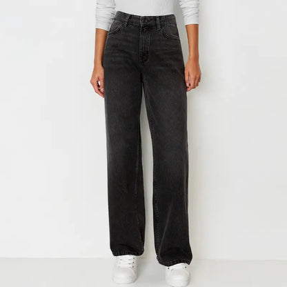 Ultra Stretchy High Waist Straight Leg Jeans
